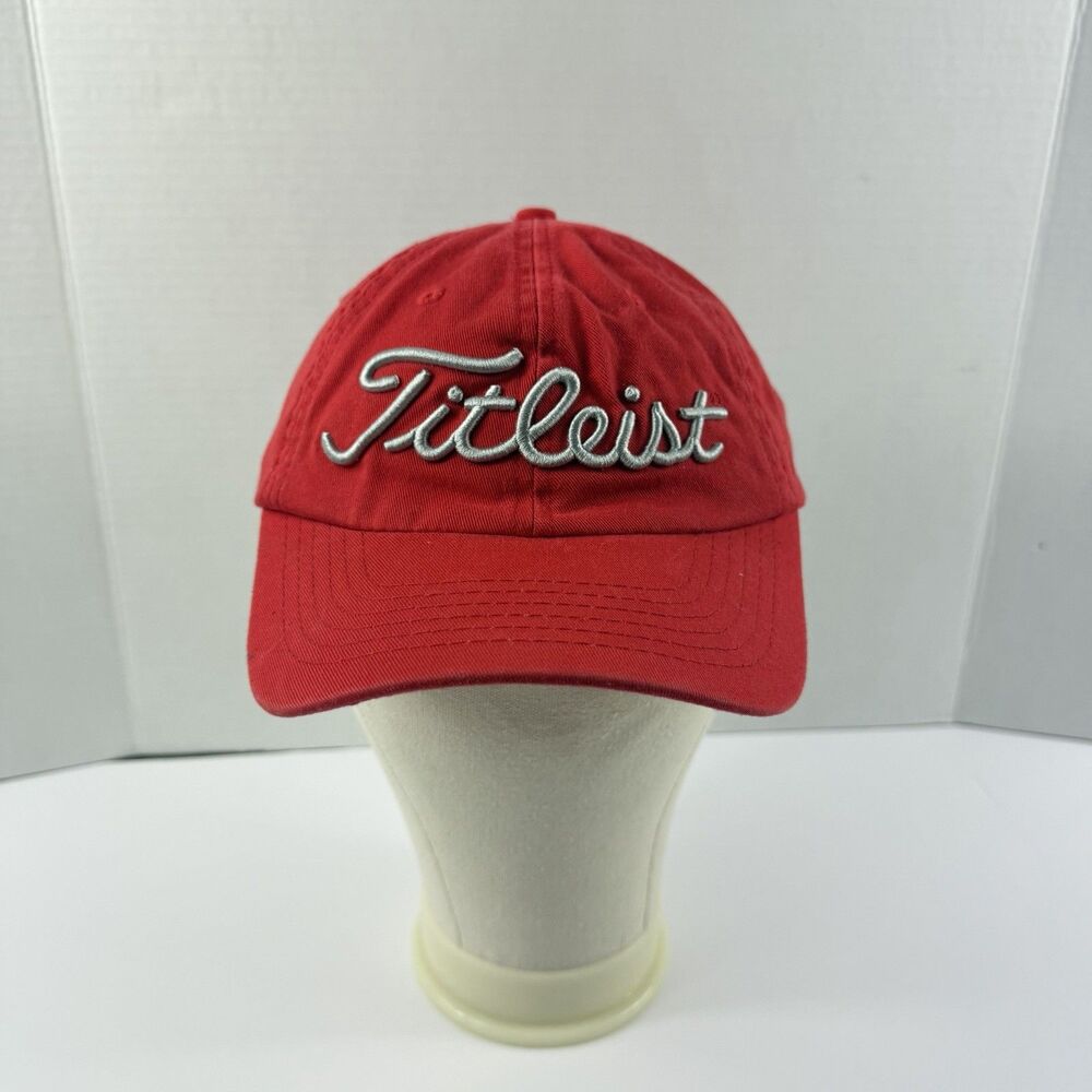 TITLEIST Adjustable Red Hat Great Condition Golf Hat